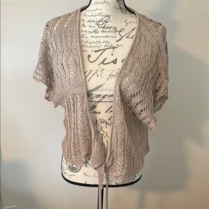 Banana Republic Tan Cable Knit Shrug
